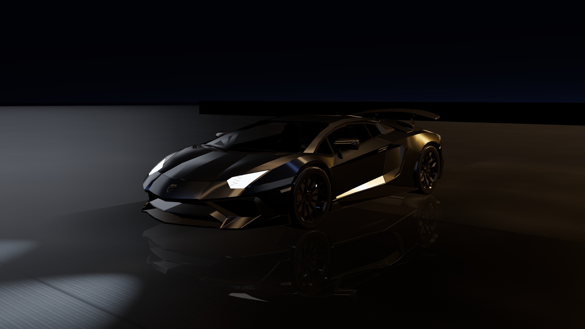 Night mode, headlights on